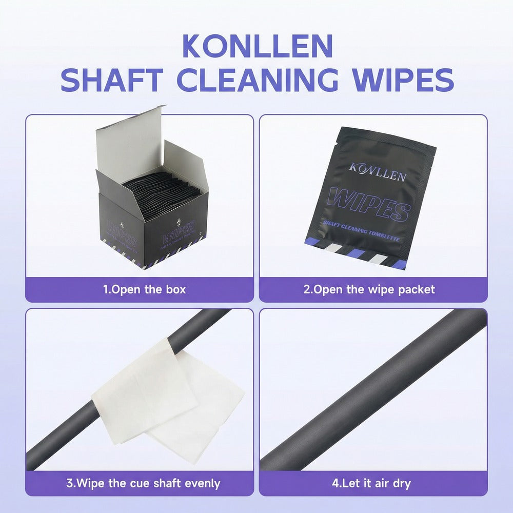 KONLLEN Carbon Fiber Cue Shaft Cleaning Wipes - 50 Count - image 4