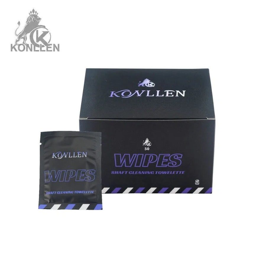 KONLLEN Carbon Fiber Cue Shaft Cleaning Wipes - 50 Count