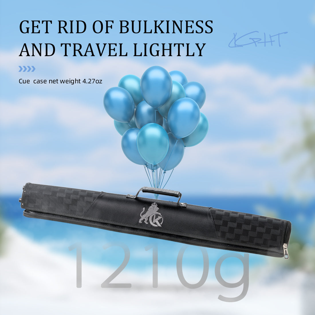 KONLLEN Oxford Semi-Round 2x4 Pool Cue Case - image 6