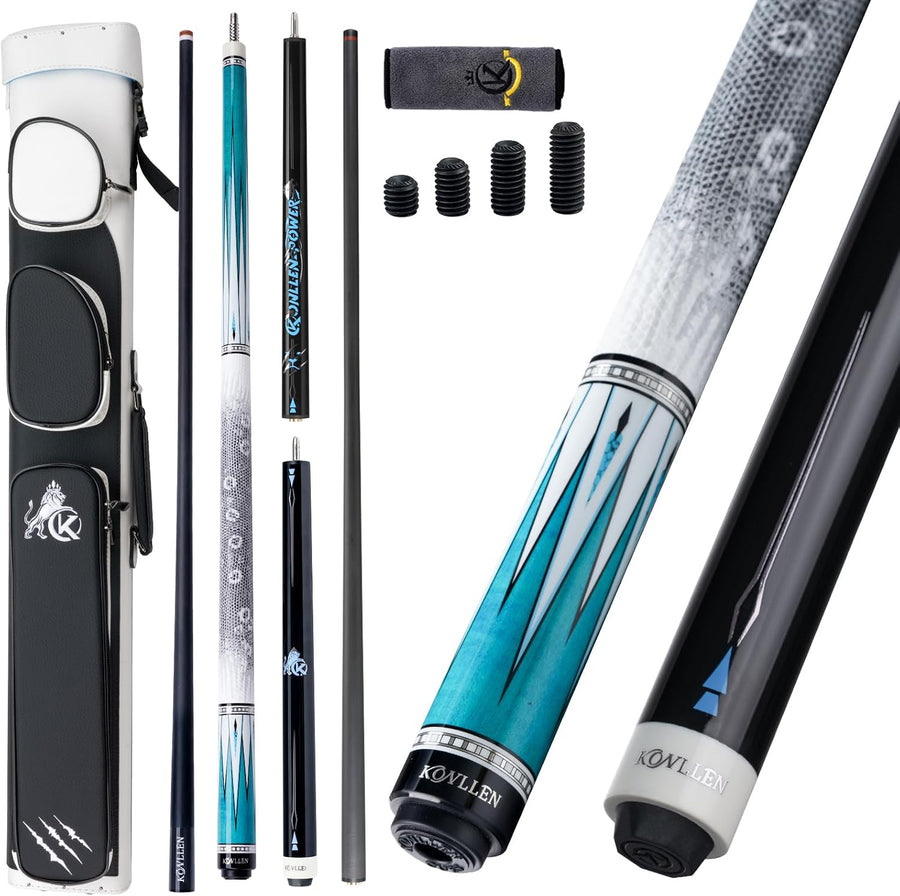 KONLLEN AK-05F Complete Tournament Cue Set with AK-BJ & 2×4 Case