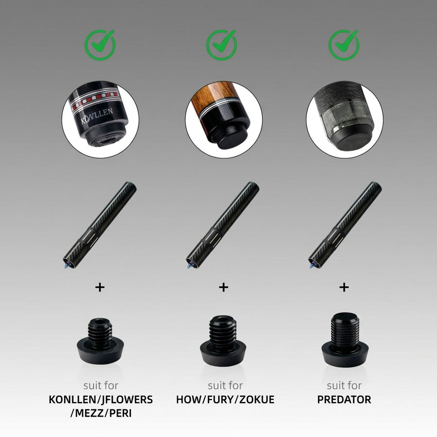 KONLLEN Shiny Retractable Cue Extension